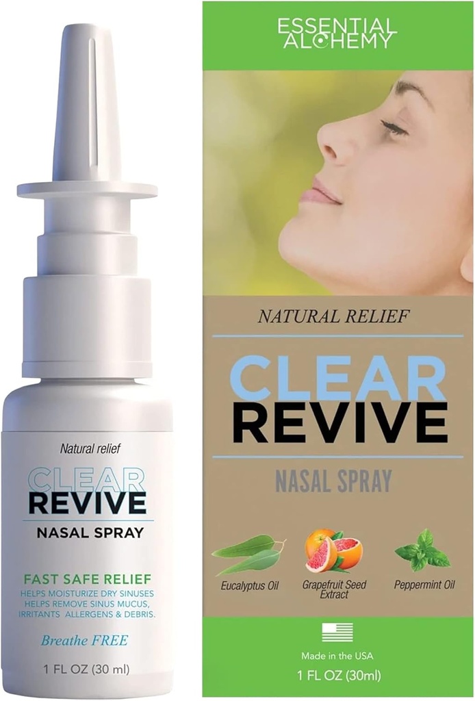 Nasal 스프레이, 알레르기 완화, Nasal 및 Sinus Irritation, 건조 및 Mucus 제거, 비 Drowsy 및 Zero Dependency 공식 (성인, 1pk)의 빠른 완화