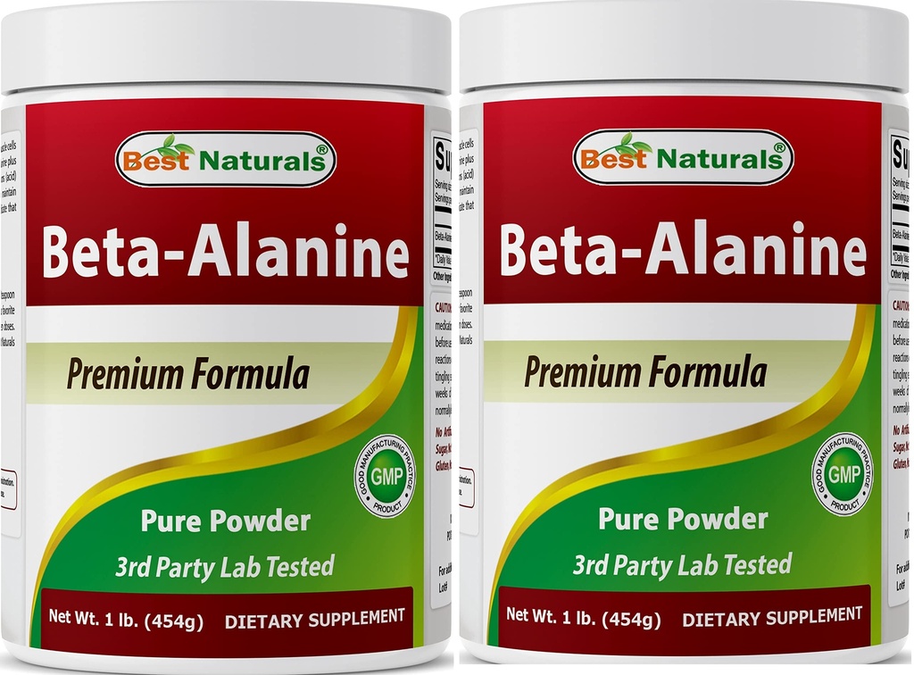 최고의 자연 Beta Alanine 순수한 분말 1 파운드 (1 파운드)