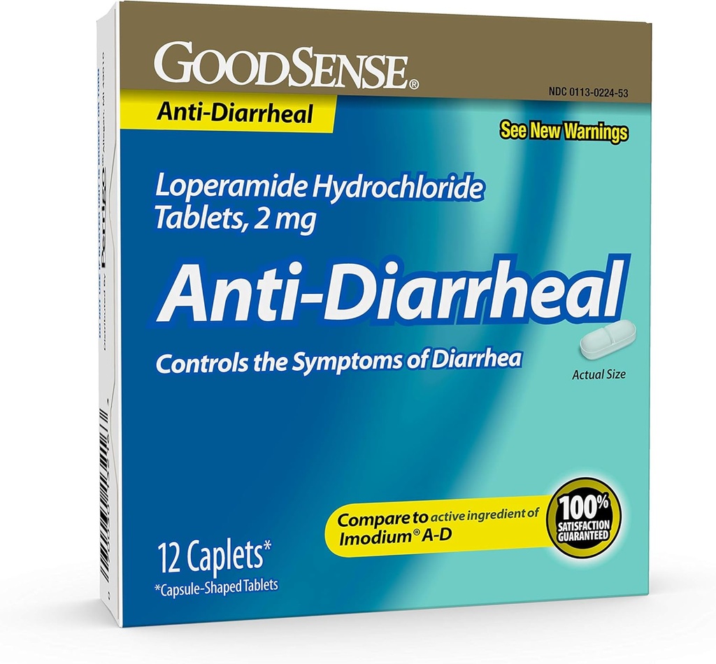 GoodSense Loperamide 염산염 정제, 2 mg의 반대로 Diarrheal, 12 조사