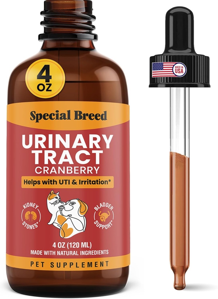 Cats and Dogs - Cranberry UTI 보충교재, Kidney 및 Bladder 지원, 4개 oz를 위한 특별한 Breed Urinary Tract 감염 처리