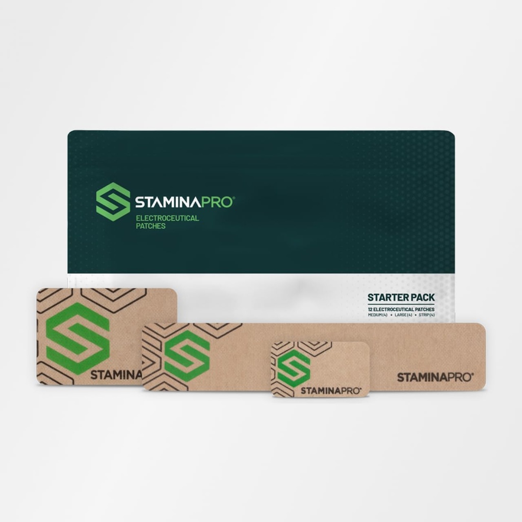 12 패치 - STAMINAPRO Electroceutical 패치 근육 진정, 변형, 근육 피로 및 근육 강화