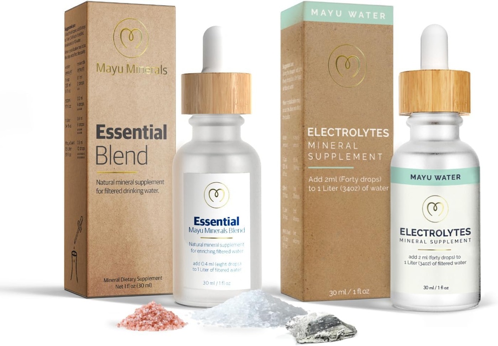 MAYU Essential Blend & Electrolyte Water Drops 광물 충전 번들
