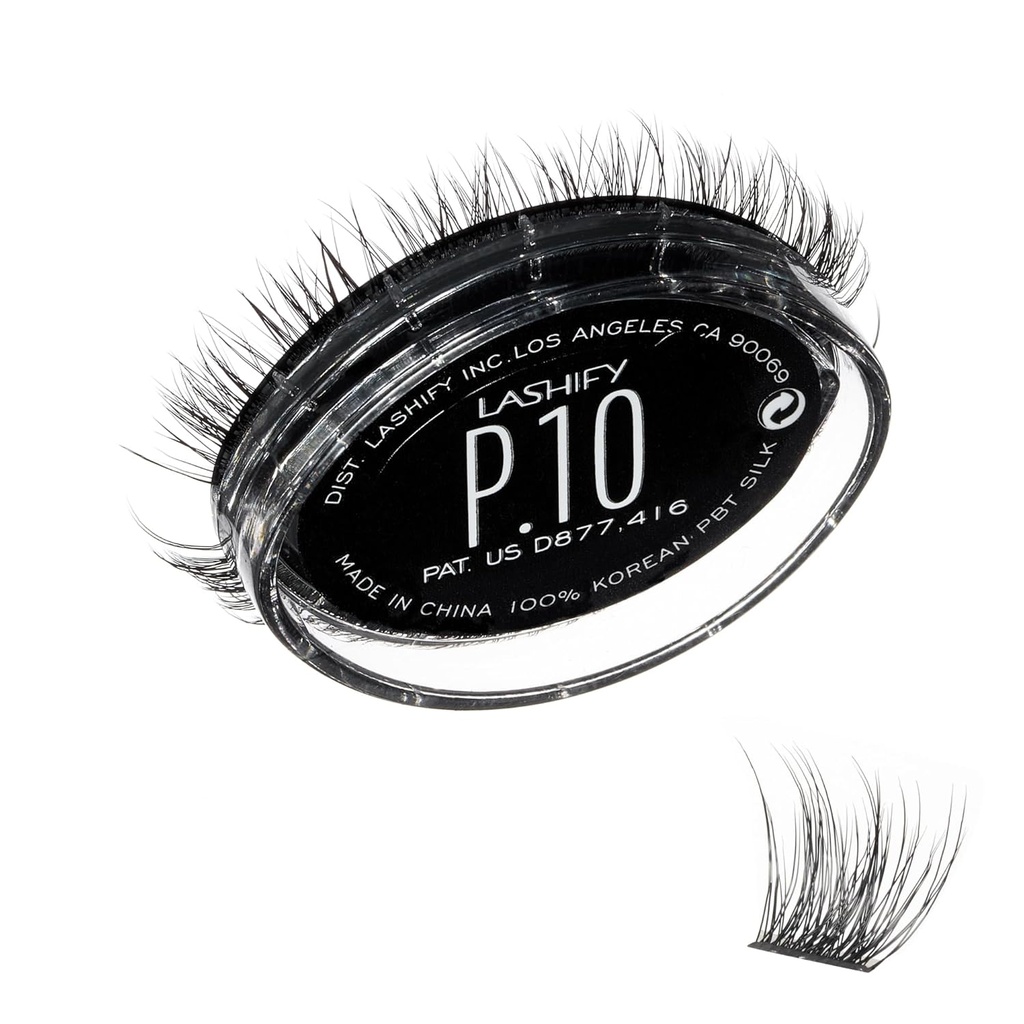 Lashify Plushy 10mm Gossamer Lashes 에 검정, 쉬운 DIY False Lashes 용 Voluminous Yet 여전히 자연 룩