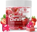 Gut Health, Bloating, Immune Support, Skin, Hair Growth and Beauty - Strawberry flavor (60 인분)에 대한 probiotics와 Colostrum Chews 보충