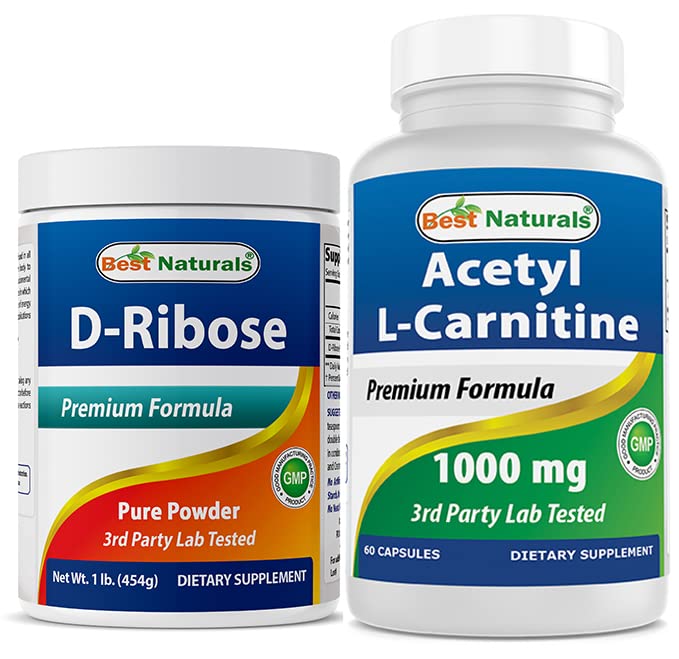 제일 자연적인 D-Ribose 분말 1 파운드 & Acetyl L Carnitine 1000mg