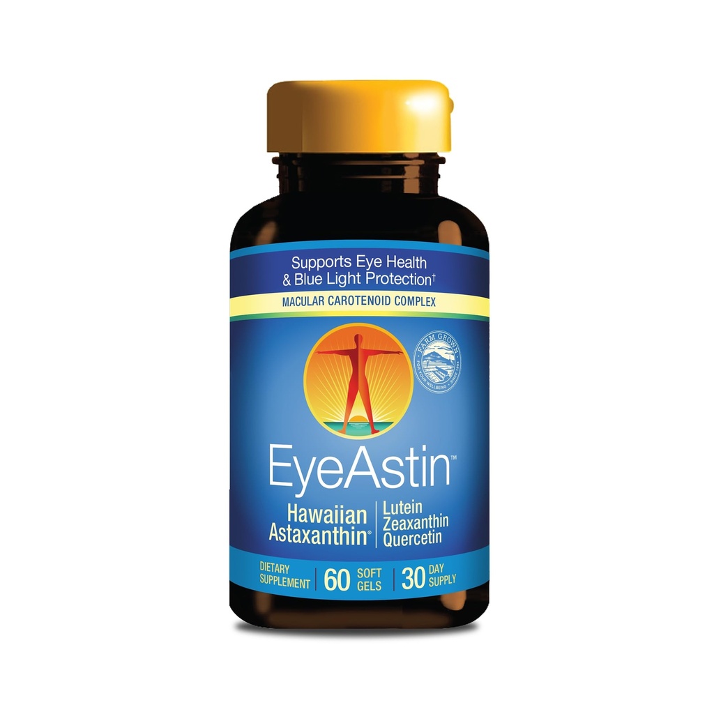 Lutein & Zeaxanthin을 가진 BioAstin Hawaiian Astaxanthin, 지원 눈 건강, 60 조사
