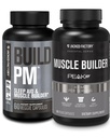 Jacked Factory Build PM Night Time Muscle Builder & Sleep Aid (60 캡슐) & Essentials Muscle Builder - 피크 ATP (30 캡슐)이있는 남성을위한 일일 강점 빌더