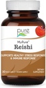 PURE ESSENCE LABS MyPure Reishi 유기 버섯 보충 - 면역 지원, 스트레스 완화, 에너지 (30 캡슐)를 위한 100% 진짜 버섯 추출물