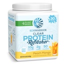 Sunwarrior 명확한 단백질 분말 식물 기초적인 물 혼합, Vegan 및 재생된 단백질 및 Hydration 보충교재 복숭아 망고 맛을 내는 420g Tub 30 서빙 당 10g