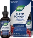 Nature's Way Sleep Tonight Melatonin Drops with L-Theanine, Non-Habit Forming Support*, 2 Oz, Cherry 풍미
