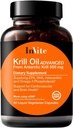 Invite Health Krill Oil Advanced - 심장 혈관과 뇌 건강 지원 - EPA, DHA, Astaxanthin 및 Omega-3 Phospholipids - 60 캡슐 (2 팩)