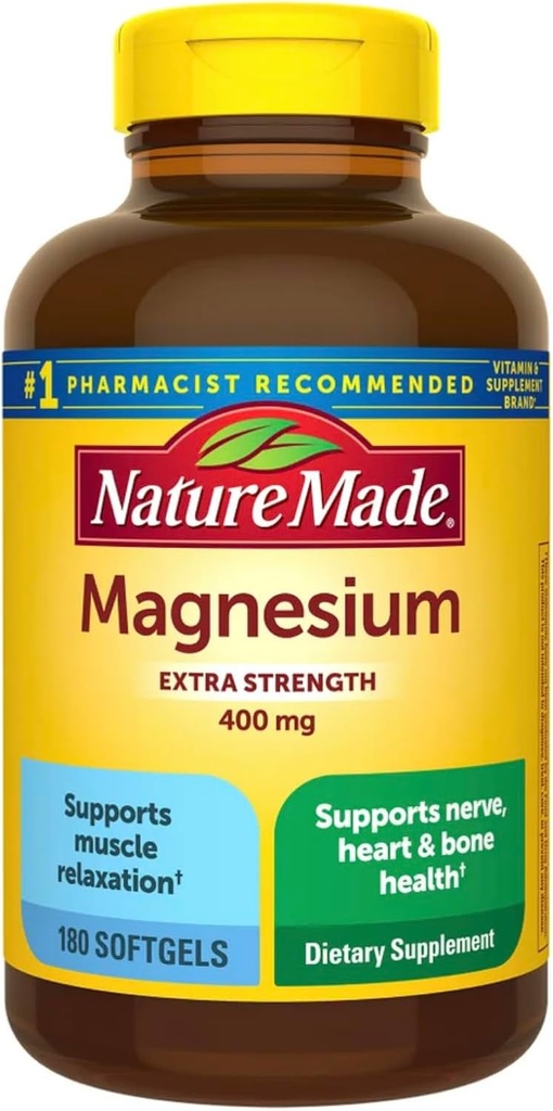 성격은 여분 힘 마그네슘 400 mg를 만들었습니다., 180 Softgels