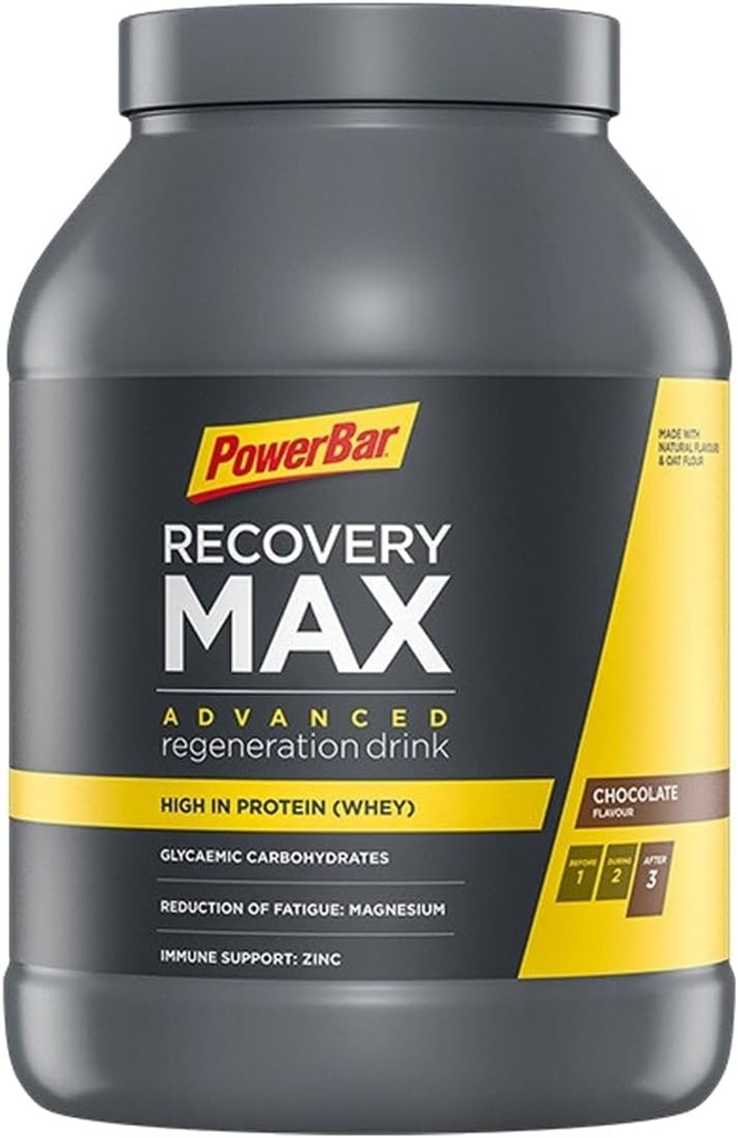PowerBar, RecoveryMax, 음료 혼합, 초콜릿, 항아리, 13 서빙