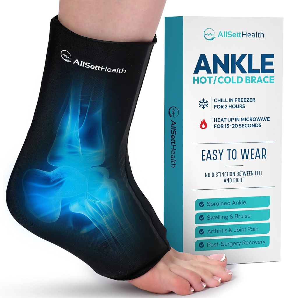 붓기를위한 발목 아이스 팩 랩 - 발 통증 완화, 발 통증 완화, 심근 Fasciitis, Achilles Tendonitis Relief, Sprained Ankle Compression, Small/Medium의 발목 아이스 랩