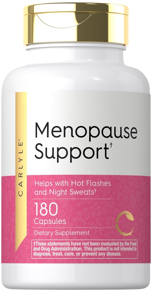 여성용 Carlyle Menopause 보충교재 | 180의 캡슐 | 뜨거운 섬광과 밤 땀을 가진 도움 | Non-GMO, 글루텐 자유로운 Menopause 지원