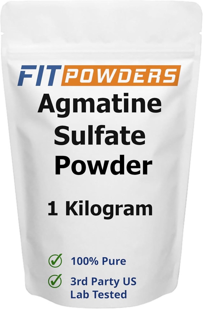 Agmatine 황산염 분말 1 킬로그램 (다중 크기) 힘과 펌프 (질 산화물) 100% 순수한 Agmatine 분말, Vegan, 글루텐 자유로운