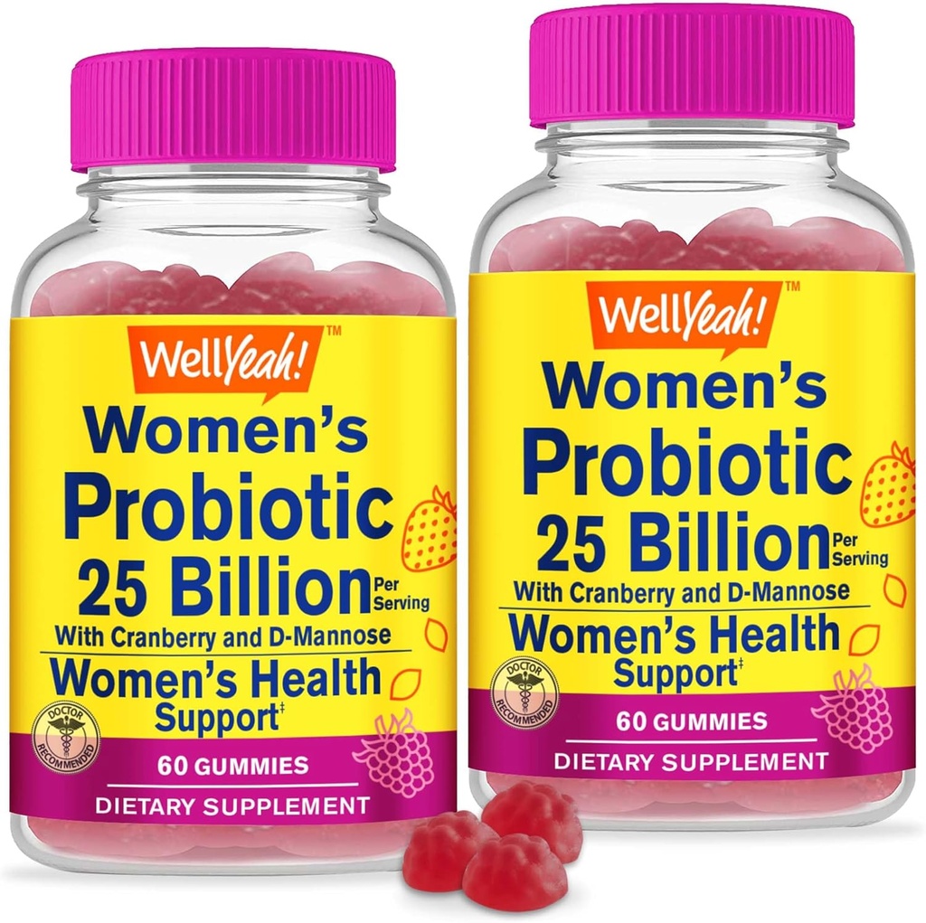 이름 * 예 25 여성 Cranberry 및 D-Mannose Gummies (2 팩)에 대한 억 Probiotics - 질과 Gut 건강, 소화 지원 및 Feminine 건강 - 12 Strains와 여성 Probiotic - 60 Gummies