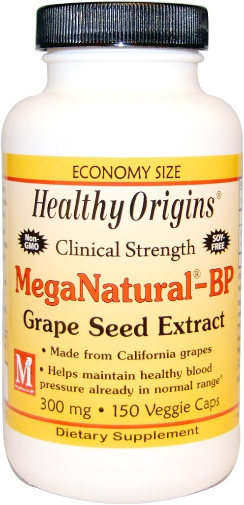 건강한 근원 메가 자연적인 BP 포도씨 추출물 - 300 mg - 150의 캡슐