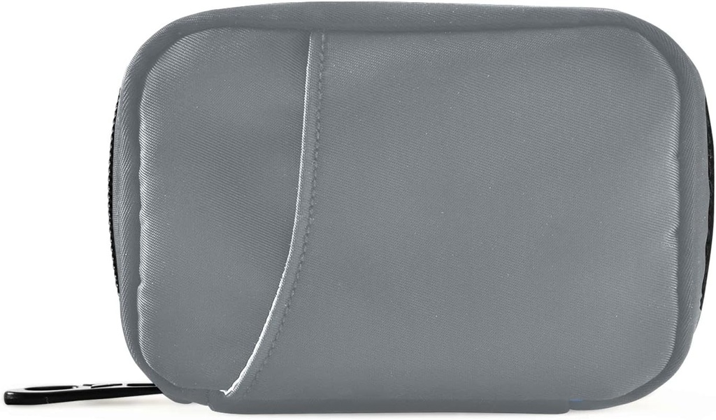 Naanle 7 Day Pill Case Travel Pill 주최자 가방 지퍼 Portable Weekly Case Compact Size for Vitamin Supplement Holder, 솔리드 컬러 그레이