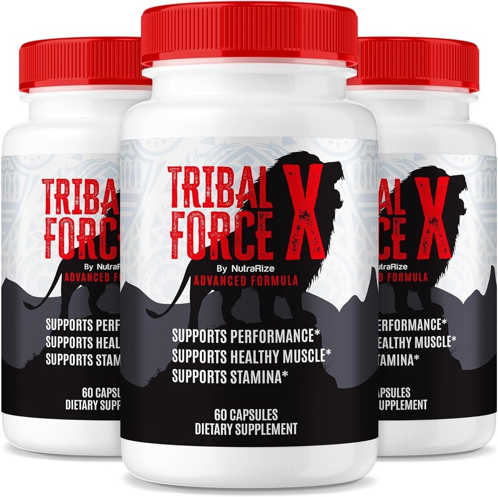 (3 팩) Tribal Force X 캡슐, TribalForceXL 남성용 최대 성능 지원, TribalForce X 모든 천연 알약, TribalForces XXL Lasting Energy, TribalForces X Review (180 캡슐)