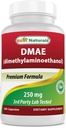최고의 자연 DMAE 보충교재 250 mg 180 캡슐 - Dimethylaminoethanol Bitartrate