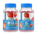 Lifeable Sugar Free 비타민 B12 + 비타민 D 5000 IU, Gummies 번들 - 훌륭한 타스팅, 비타민 보충, 글루텐 무료, GMO 무료, Chewable Gummy