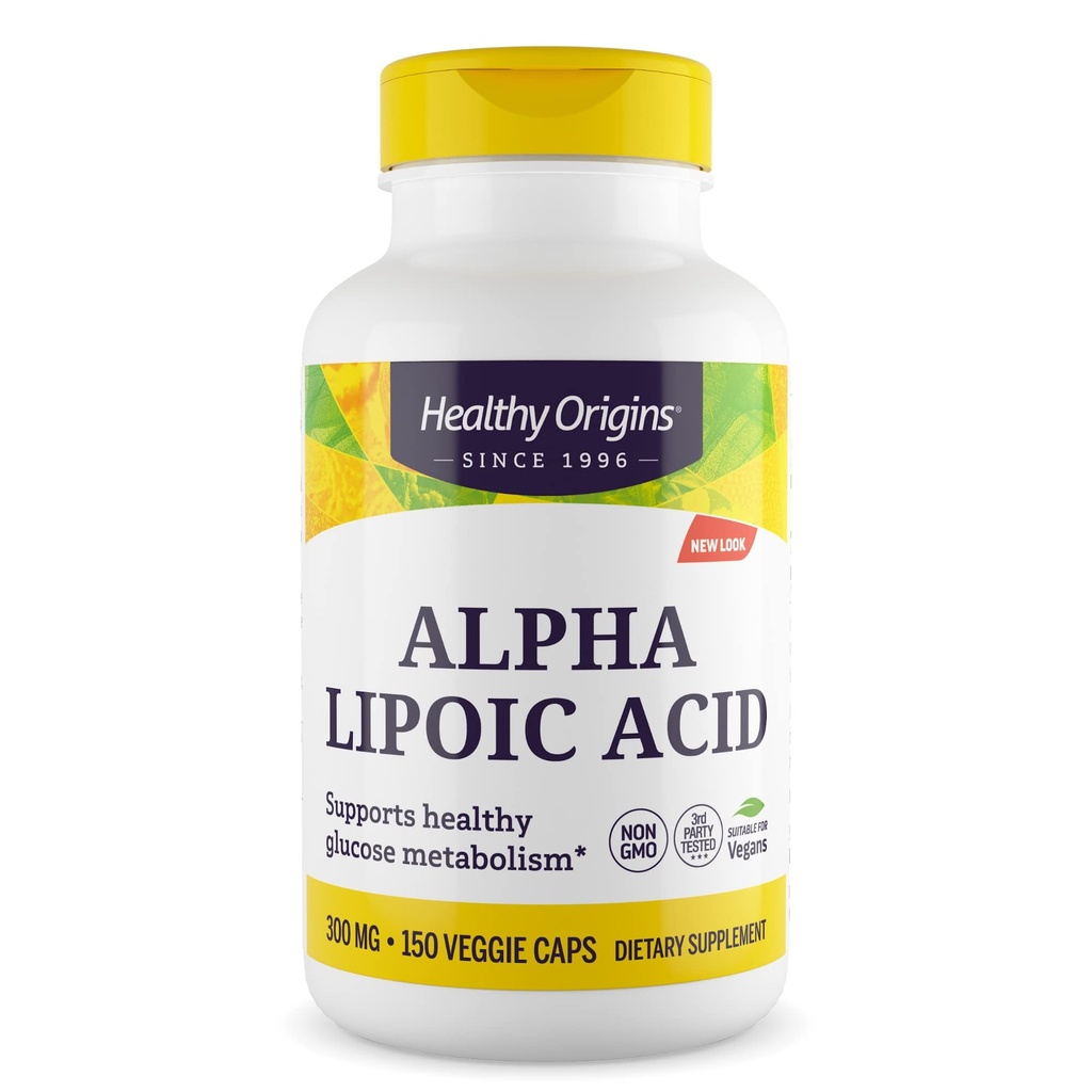 건강한 근원 알파 Lipoic 산, 300 mg - 알파 Lipoic 산성 보충교재 - 산화 방지제 지원 - 글루텐 자유로운 보충교재 - 150 Veggie 캡슐