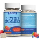 2 팩 L-Lysine 1000mg Gummies, 성인, 면역 지원, 교원질 형성 지원, 비 GMO, Vegan, 글루텐을 위한 Chewable Lysine 보충교재 - 120의 조사