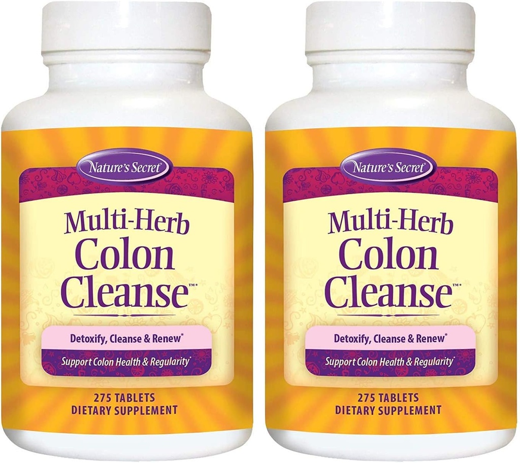 Nature's Secret의 Multi-Herb Colon Cleanse | 소화 건강 및 정기적 인 지원, 275 정제 (팩 2)