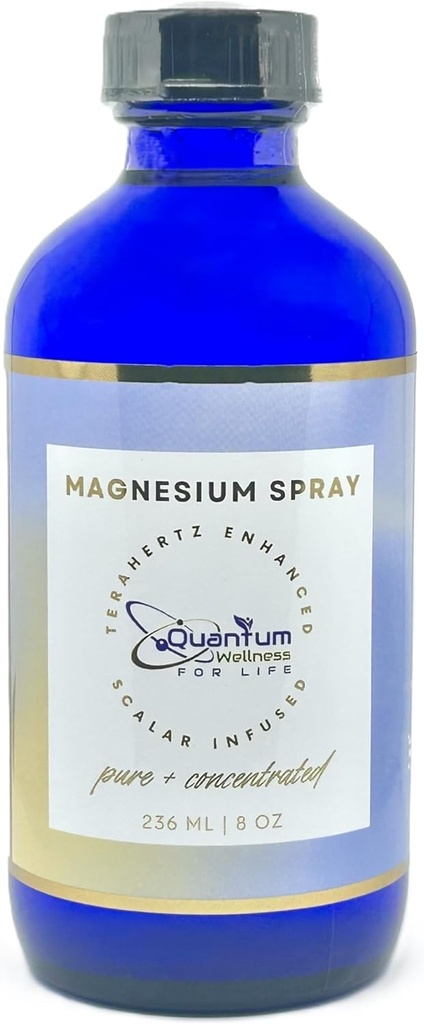 마그네슘 스프레이 리필, Scalar Energy Infusion, Pure 및 Organic, 미국, 유리 포장 (8 oz Refill)