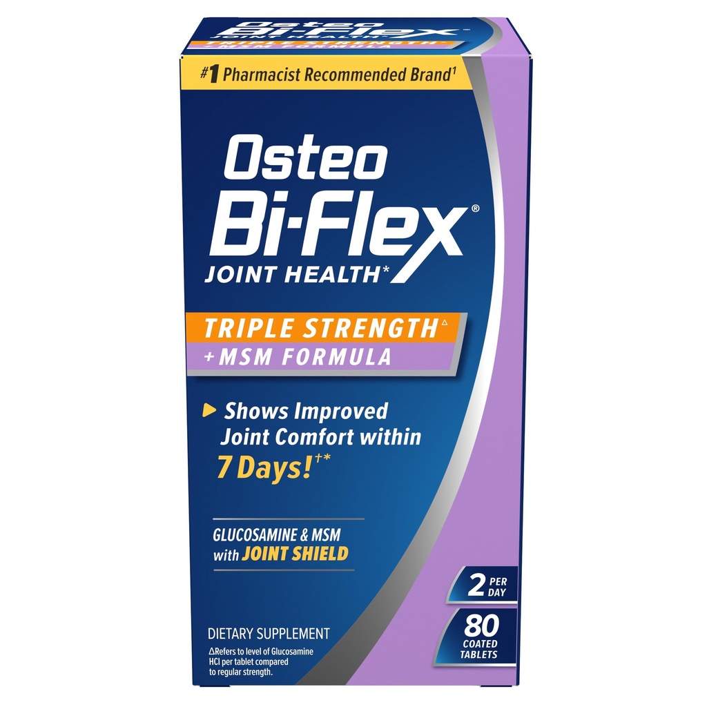 MSM, 글루코사민 합동 건강 보충교재, 입히는 정제, 80 조사를 가진 Osteo Bi-Flex 세겹 힘 (5)