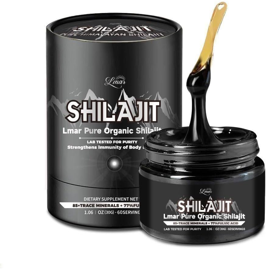 Lmar 순수한 유기 Himalayan Shilajit 수지 | 100% 자연적인 75 서빙 음식은 남자 & 여자를 위한 Shilajit를 보충합니다 | 85+ 추적 무기물에 있는 실험실 시험된 부유한 & 77% Fulvic 산