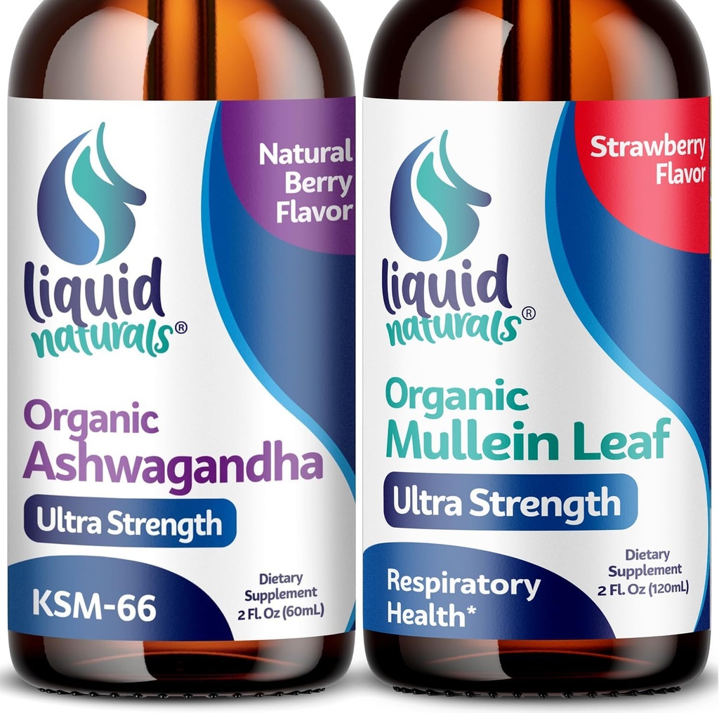 LABSRX Mullein 잎 낙하물, 2 Fl. Oz - Ashwagandha Drops 2000mg