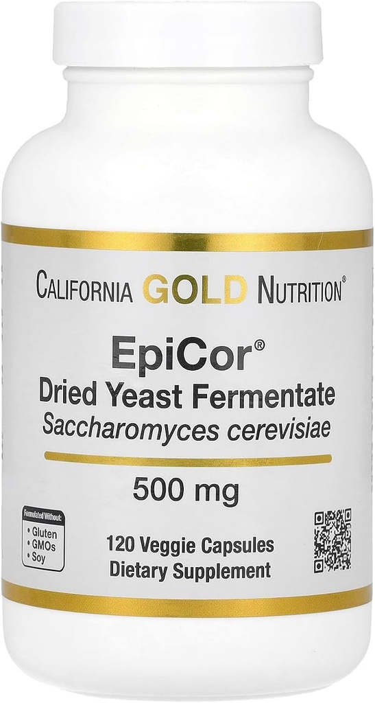 캘리포니아 골드 영양 Epicor®, 건조 효모 Fermentate, 500 mg, 120 Veggie 캡슐