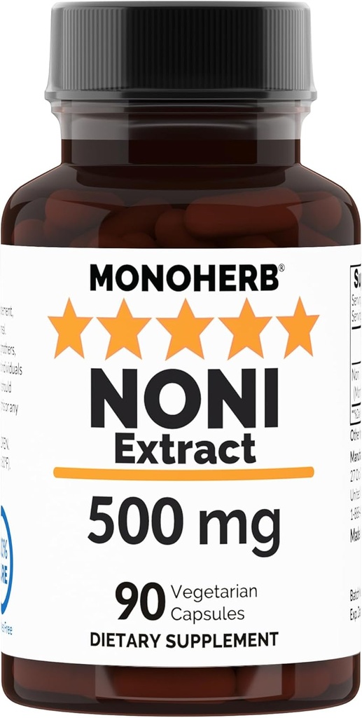 NONI 추출물 500 mg - 90의 Veg 캡슐 - Morinda Citrifolia - 90의 서빙