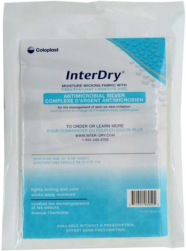 DSS Coloplast Antimicrobial Silver Complex 10" x 36" (1Each)를 가진 InterDry 직물