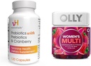 vH는 Prebiotics와 Cranberry Feminine 건강 보충교재를 가진 Probiotics - 120의 캡슐 및 OLLY 여자 Multivitamin 거미, 베리, 90의 조사 뭉치
