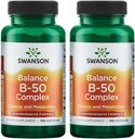Swanson B-50 Complex - 에너지 및 대사 지원 촉진 비타민 보충 - 5 월 지원 심장 건강 및 기억 - (100 캡슐) (2 팩)