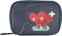 Naanle Pill 주최자 Heart with Cross Pill Box 7 Day Pill Case Bag Travel Pill 주최자 가방 지퍼 휴대용 주간 케이스 컴팩트 사이즈 비타민 보충 홀더