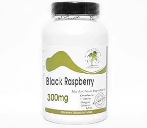 블랙 라즈베리 300mg ~ 90 캡슐 - 첨가물 없음 ~ Naturetition 보충제