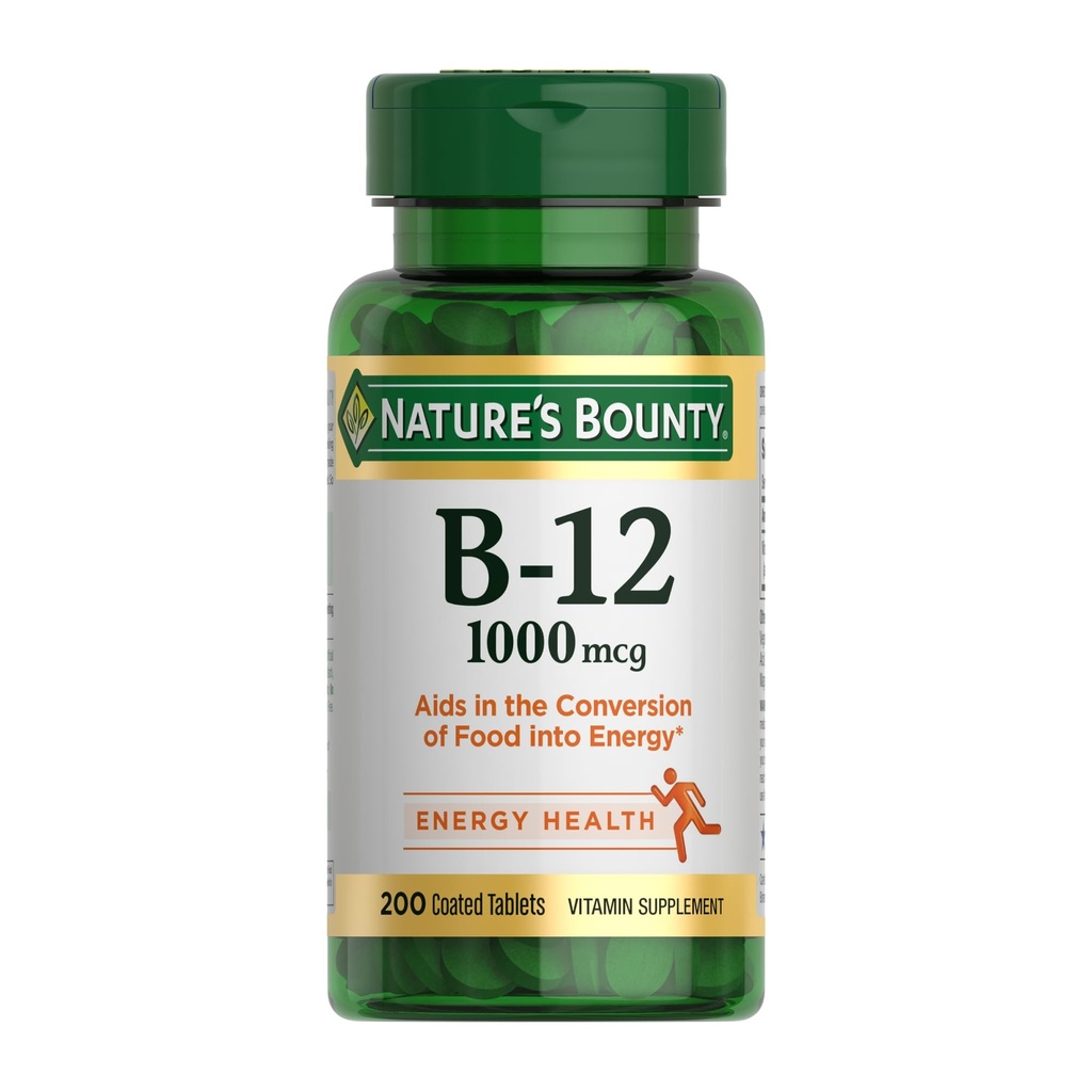 성격 Bounty 비타민 B12 1000 mcg 보충교재, 지원 에너지 대사, 200 Ct
