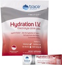 Trace Minerals | Hydration I.V. Electrolytes Powder Packets | Rapid Rehydration, Natural Energy and Muscle Stamina의 Full Spectrum Recovery Mineral Mix | 딸기 코코넛 | 16 여행 팩