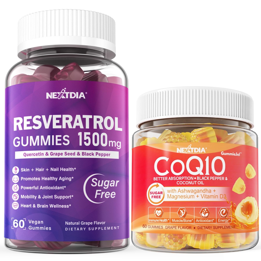 설탕 자유로운 Resveratrol Gummies 1500mg + CoQ10 200mg 마그네슘 지원을 가진 100mg 채워진 Gummies 건강한 시효 & Longevity