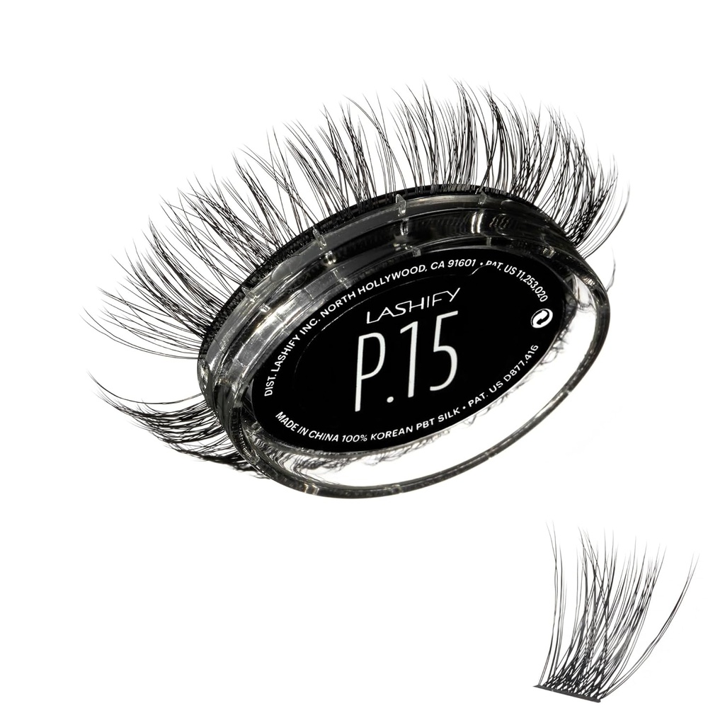 Lashify Plushy 15mm Gossamer Lashes 에 검정, 쉬운 DIY False Lashes 용 Voluminous Yet Still Natural Look