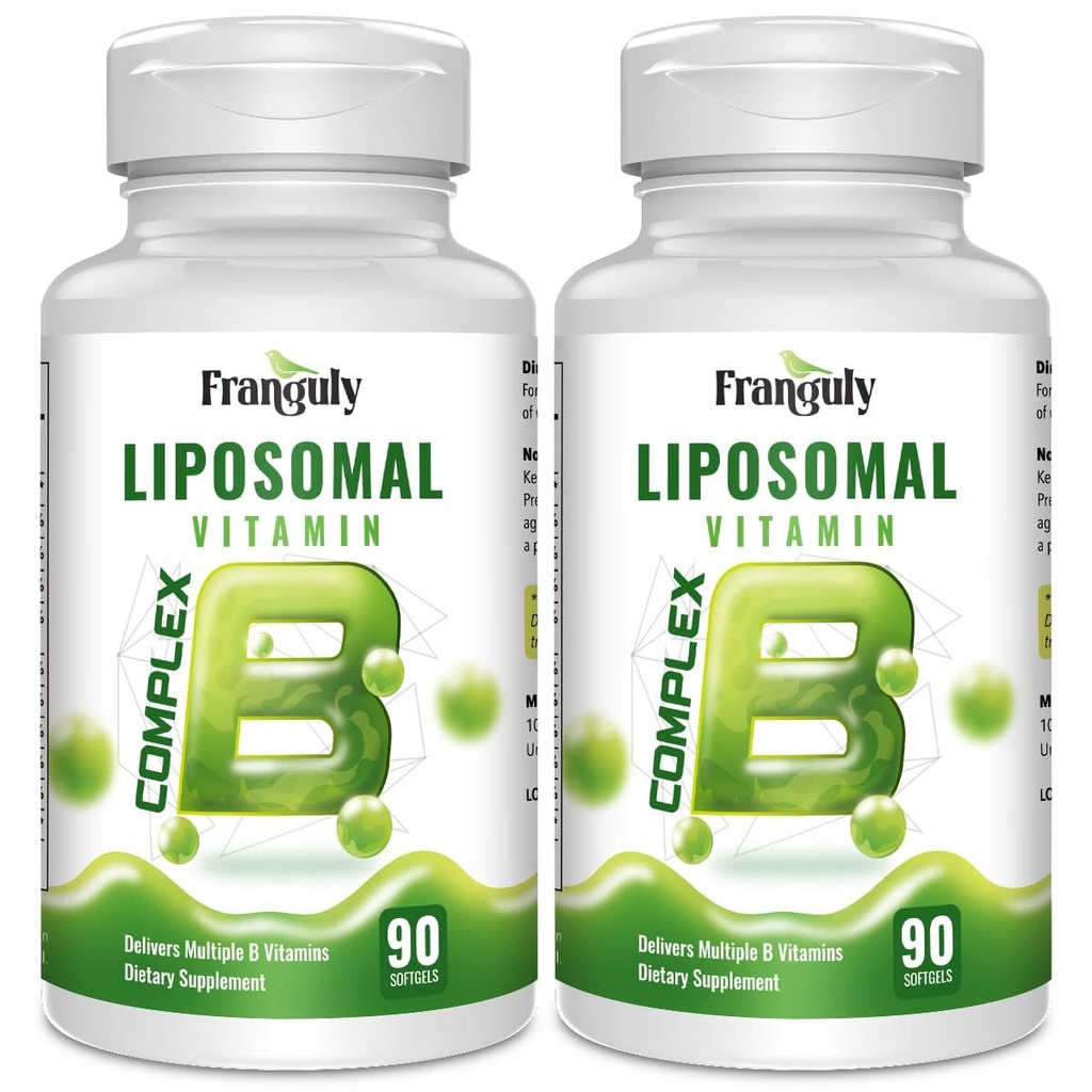 Liposomal B Complex는 콜린 Inositol B1, B2, B3, B5, B6, Biotin, Folate, 메틸을 꿴 B12- 면역성이 있는, 에너지, 뇌 & 심장 지원 180 Softgels를 가진 높은 흡수 B 비타민을 위해 디자인했습니다
