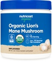 Nutricost 유기 사자 Mane 버섯 분말 4oz - 공인 USDA 유기