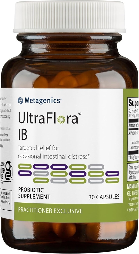 Metagenics UltraFlora IB - Occasional Intestinal Distress* - 소화 건강을 위한 Probiotics* - 남자 & 여자를 위한 반대로 부유물* - 60억 CFU - 비 GMO, 글루텐 자유로운, 채식주의자 - 30의 캡슐