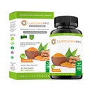 CurcuminPro Complete Vegan | BioSoluble Brown Rice Protein & Organic Turmeric Curcumin Supplement | 일일 웰니스 식물 기반 공식 | 60 개