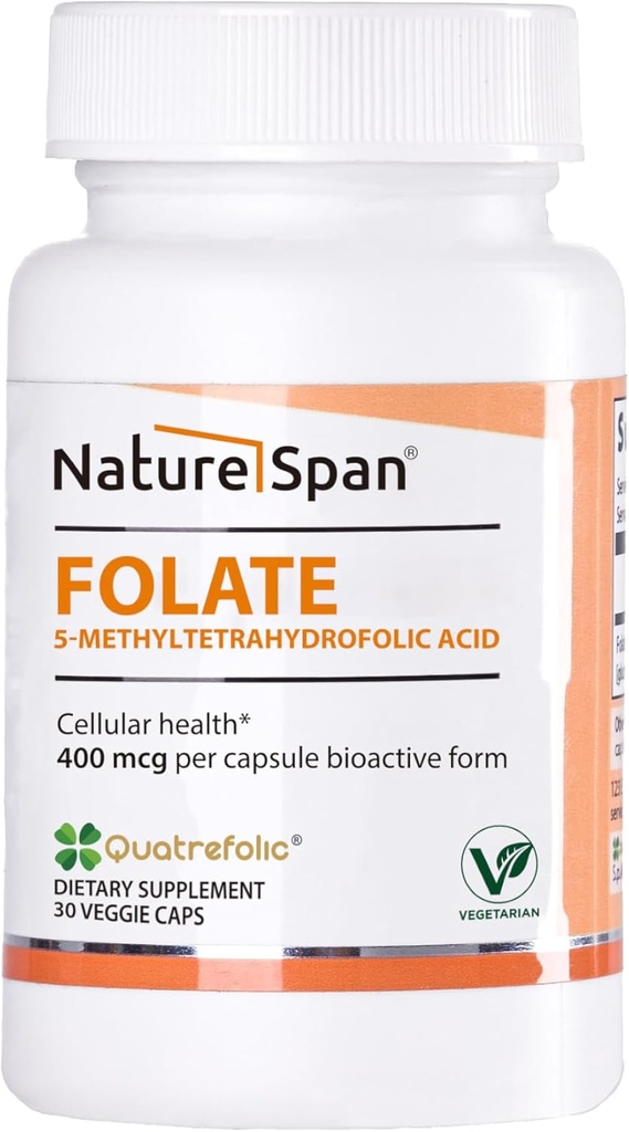 활동적인 6S-5-methyltetrahydrofolic 산-400 mcg, 빠른 단백질 생산, 빨간 혈액 세포 생산은 태아 malformations, 30의 모자를 막습니다