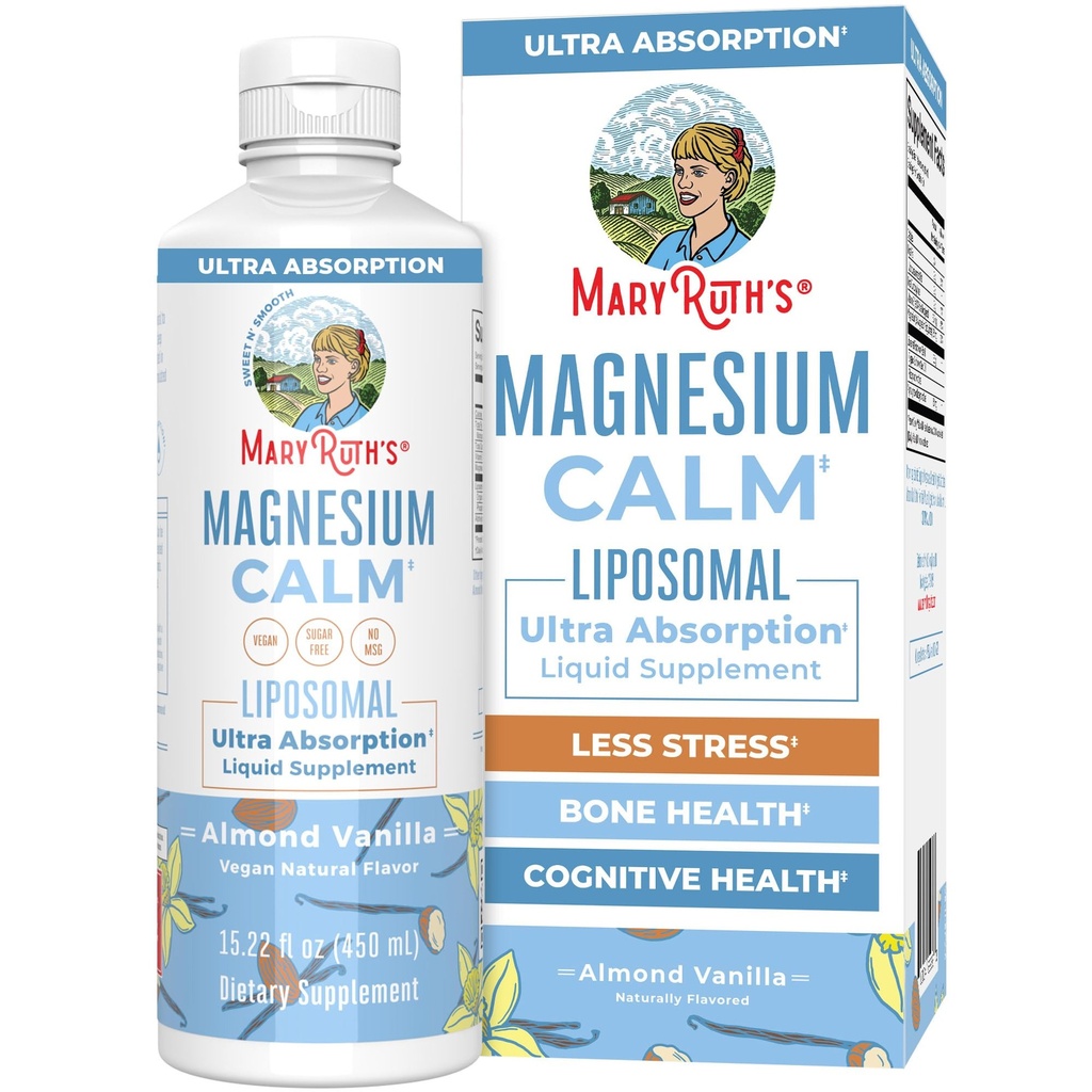 MaryRuth Organics Magnesium Liposomal| 마그네슘 보충 | 마그네슘 Bisglycinate | 근육 및 뼈 지원 | 무 지원 비타민 | Vegan | 비 GMO | 글루텐 프리 | 15.22 Fl Oz | 30 서빙